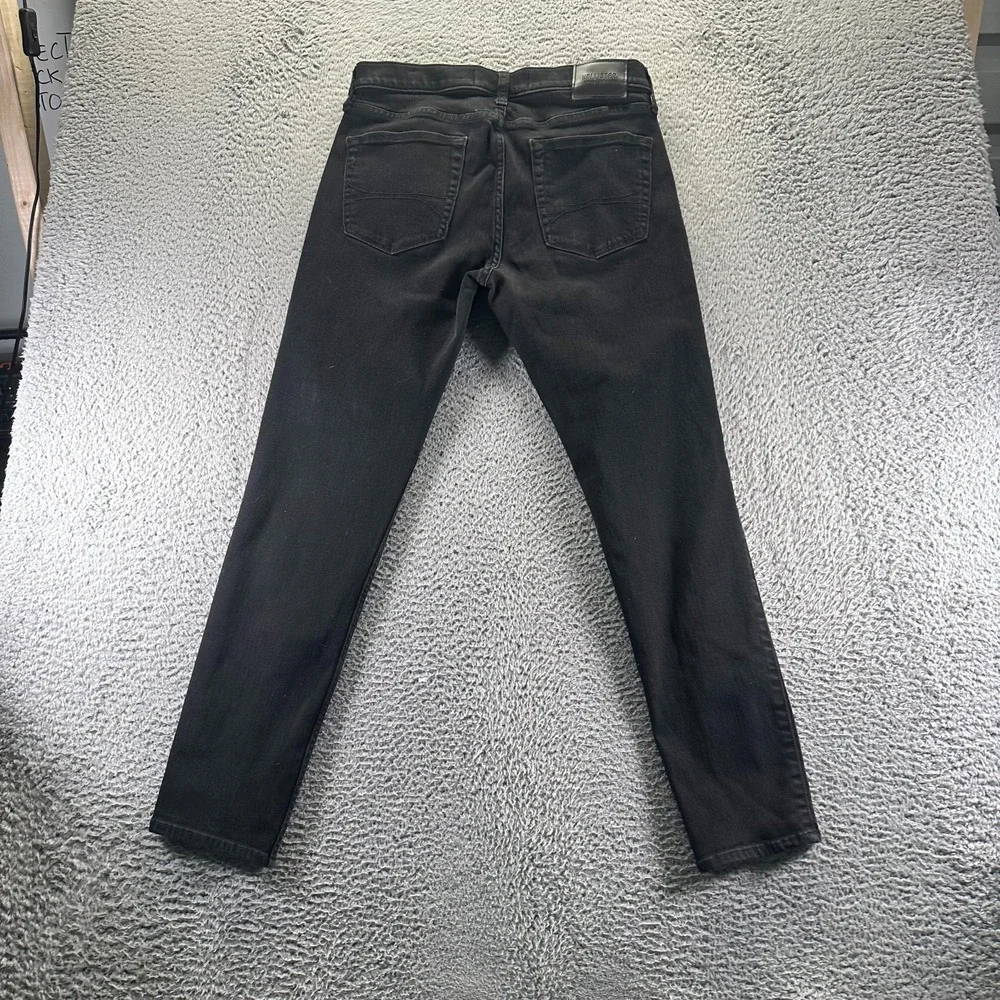 Hollister Jeans‎ Mens 33x32 Black Cotton Denim Tapered Leg Workwear Stretch